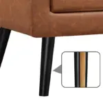Mid-Century Faux Leather Accent Chair - Image 5