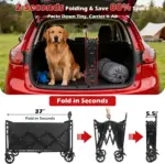 Heavy Duty 500lbs Folding Wagon Cart - Image 5