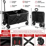 Heavy Duty 500lbs Folding Wagon Cart - Image 8