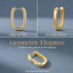 1PCS Retro rectangular ear ring - Image 5