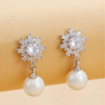 1PCS Zircon pearl earrings - Image 7