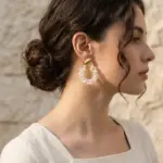 1PCS Pearl crystal circular earrings - Image 2