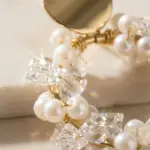 1PCS Pearl crystal circular earrings - Image 6