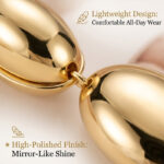 1PCS Metal oval earrings - Image 5