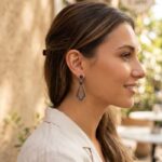 1PCS Blue diamond drop earrings - Image 6