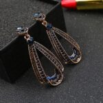 1PCS Blue diamond drop earrings - Image 5