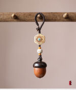 1PCS Tanshu wooden car keychain pendant - Image 5