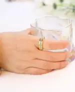 Black Full Eternity CZ Stackable Wedding Band Ring - Image 6
