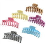 6 Marble Texture Large Shark Hair Clips