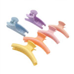 6Pcs Candy Color Large Shark Claw Clips