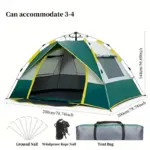 3-4 Person Pop-Up Windproof Camping Tent - Image 5