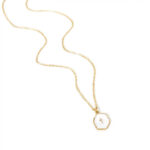 Minimal Cross Disc Pendant Necklace