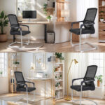 3PCS Breathable Mesh Arch Back Office & Home Chairs - Image 7