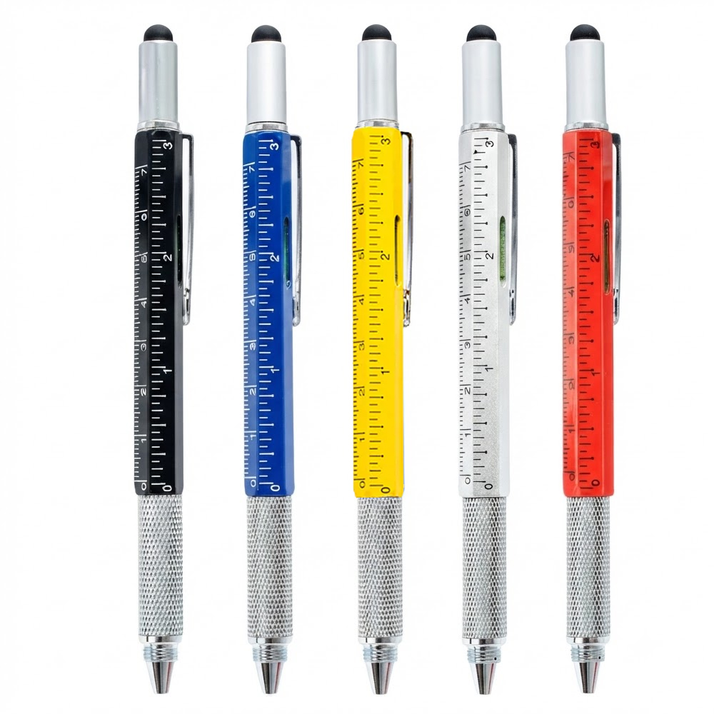 1 Metal Multi Tool Ruler Ballpoint Pen - Image 1
