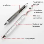 Metal Multi Tool Ruler Ballpoint Pen - Image 8