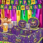 Mardi Gras Disposable Party Tableware Set - Image 2