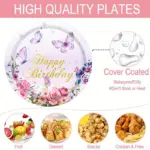 Purple Butterfly Birthday Tableware Set - Image 5