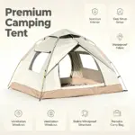 3-4 Person Waterproof Pop-Up Camping Tent - Image 2