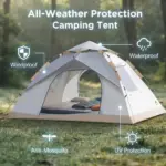 The Oasis 3-4 Person Quick-Pitch Tent - Image 3